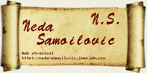 Neda Samoilović vizit kartica